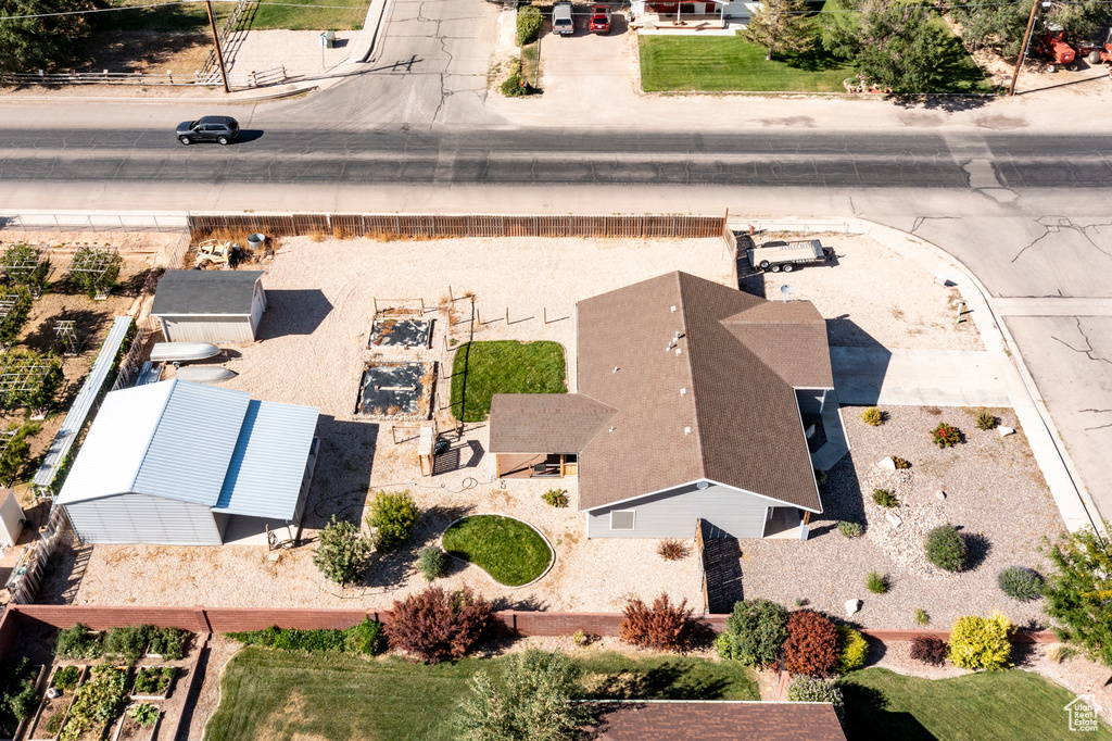 Birds eye view of property