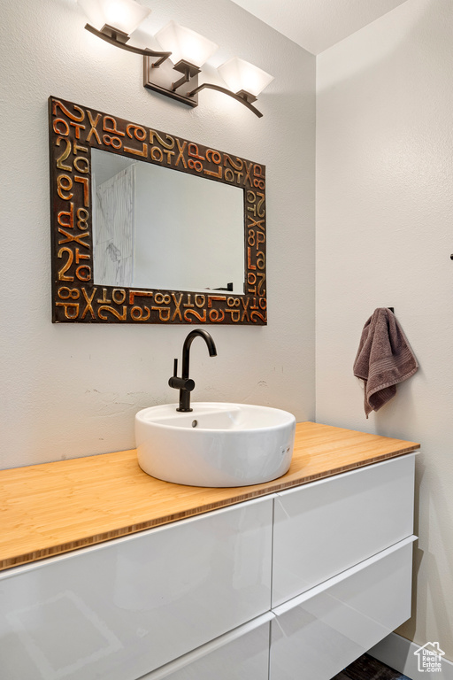 Bathroom featuring vanity