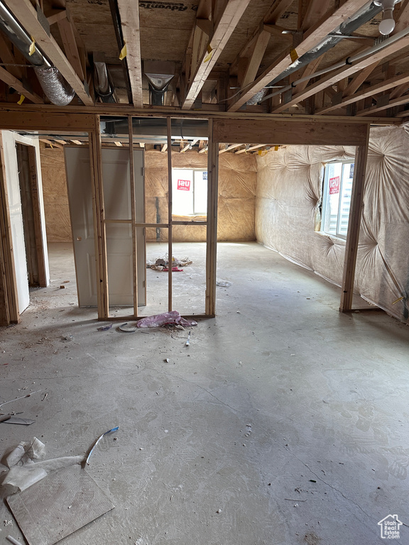 Basement with a wealth of natural light