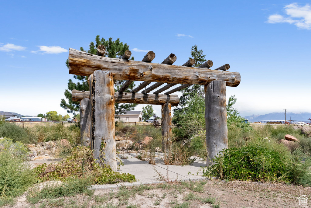 View of community with a pergola