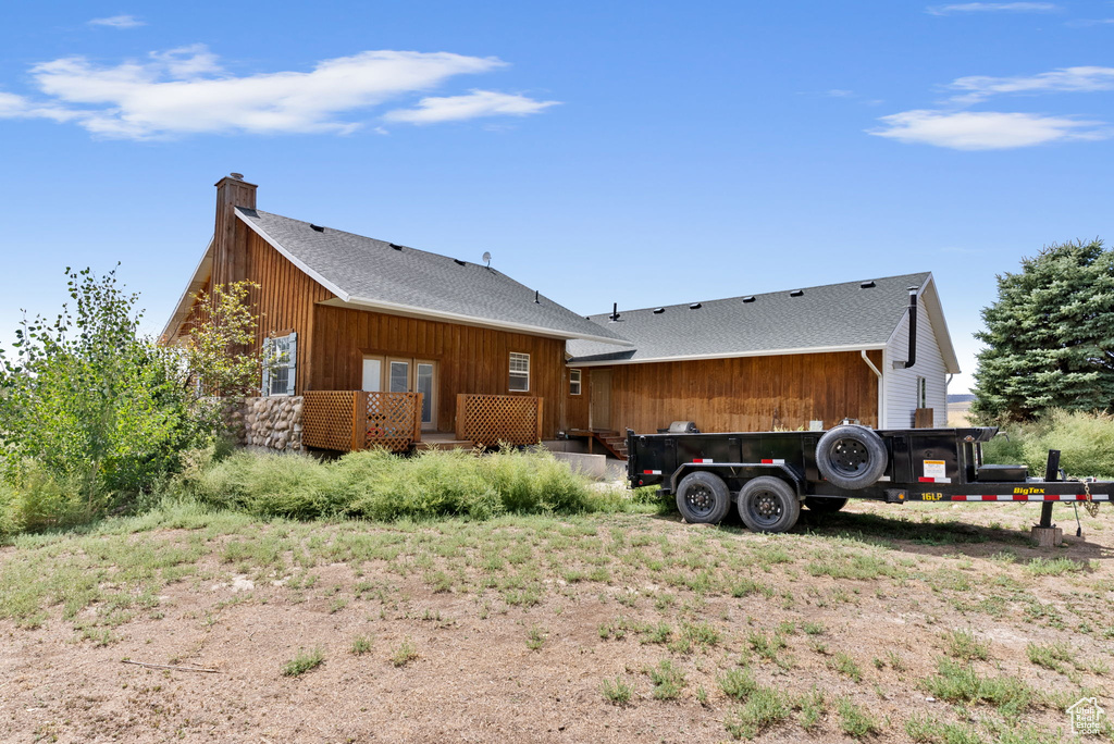 View of rear view of property