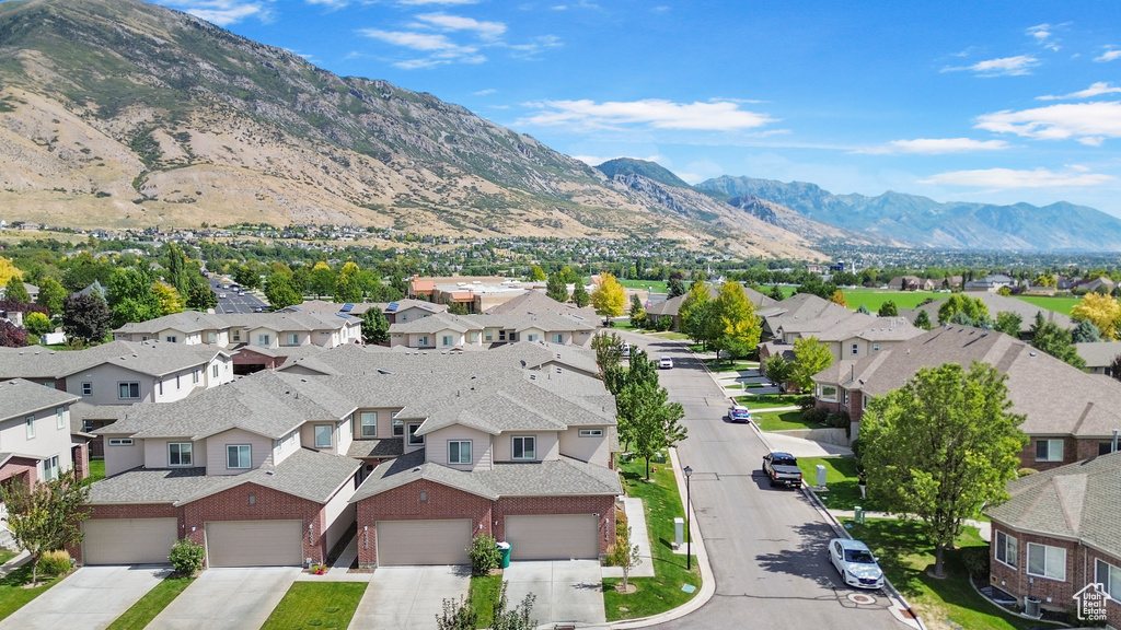 Exterior space featuring a mountain view