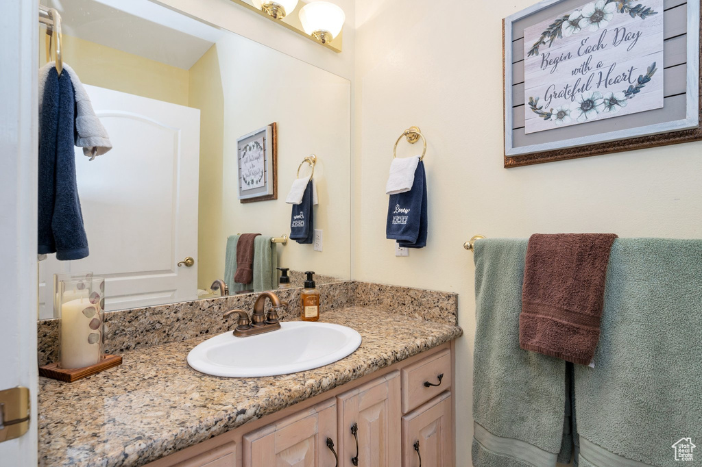 Bathroom featuring vanity