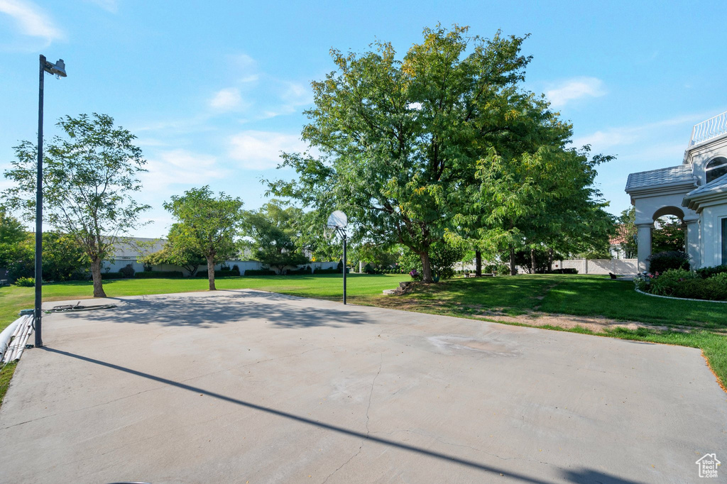 Exterior space featuring a lawn