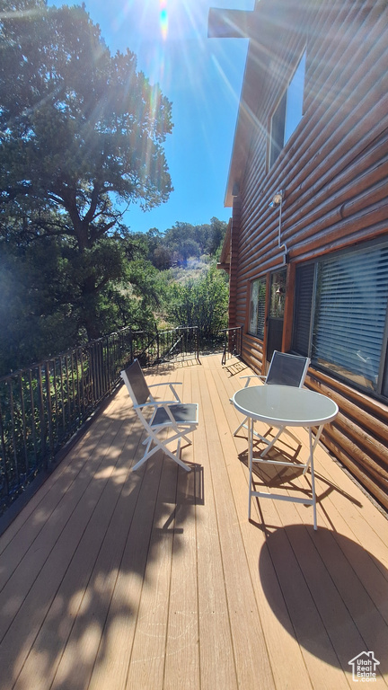 View of wooden terrace