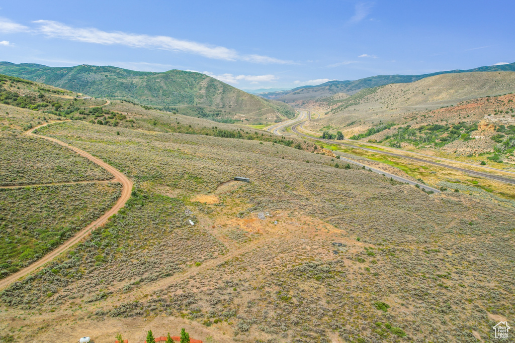 View of mountain feature with a rural view