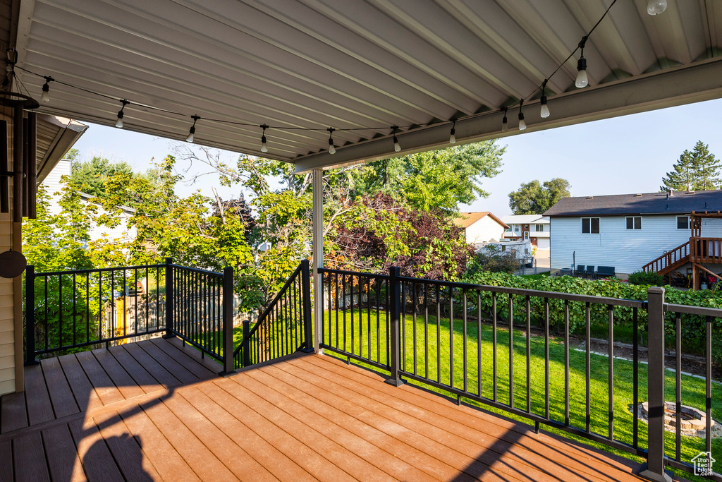 Deck with a lawn