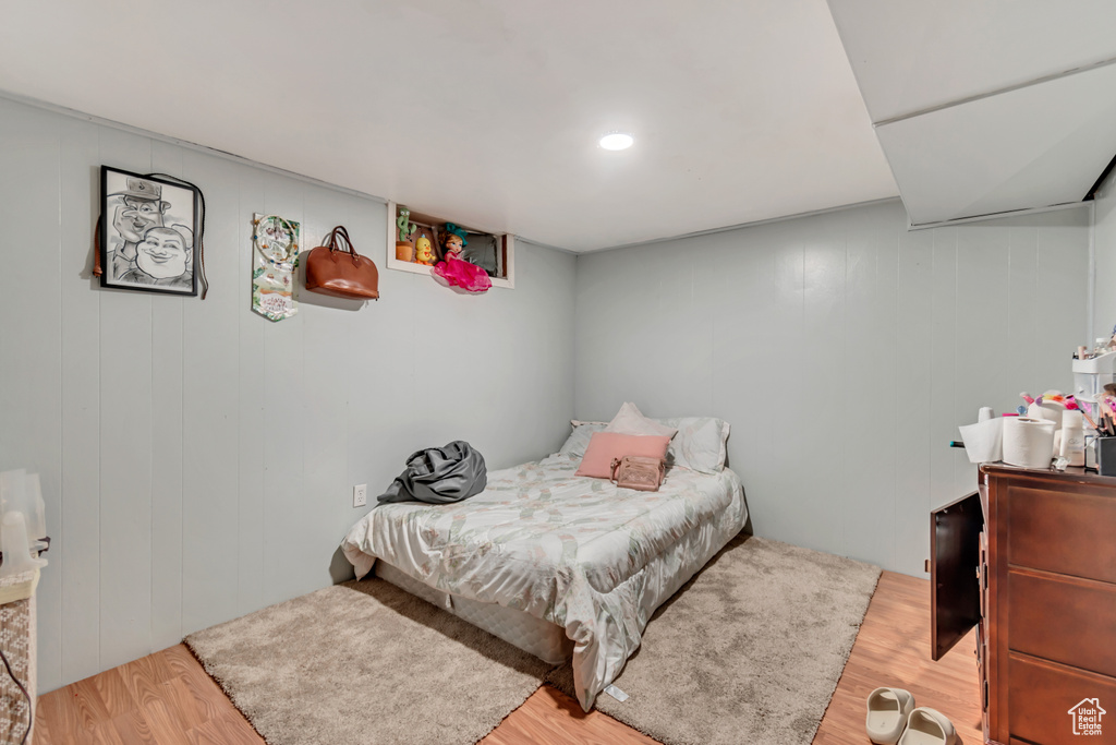 Bedroom featuring light wood-type flooring
