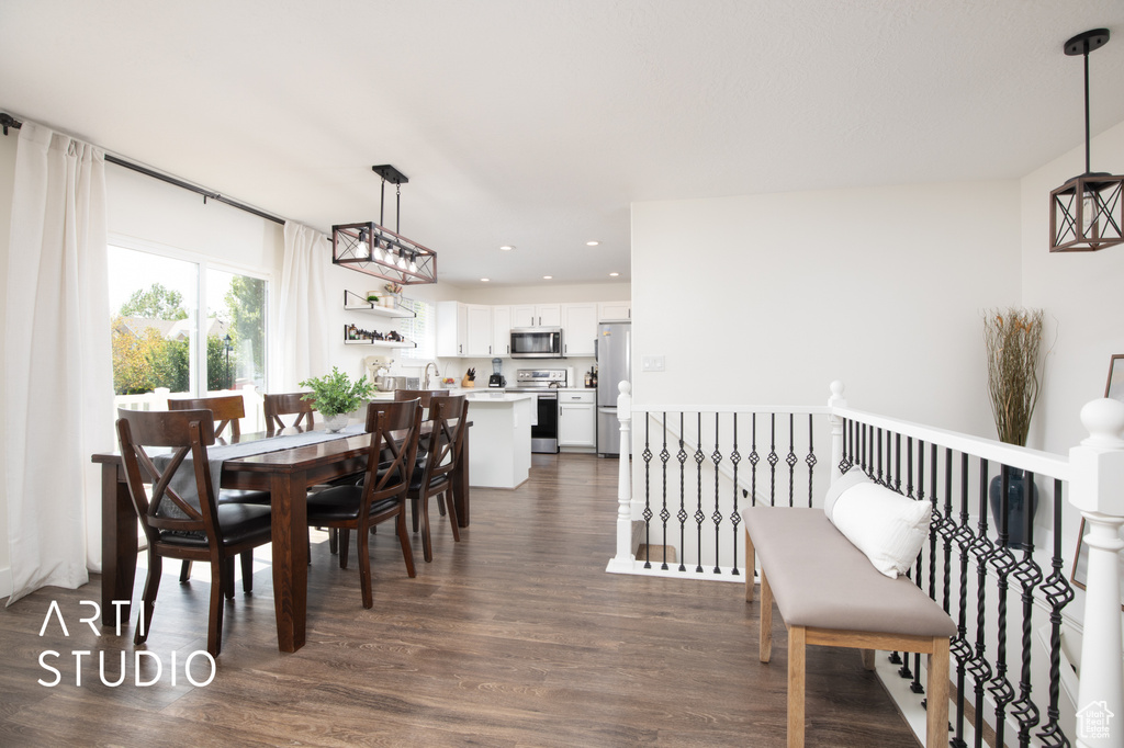 Dining room featuring dark hardwood / wood-style floors