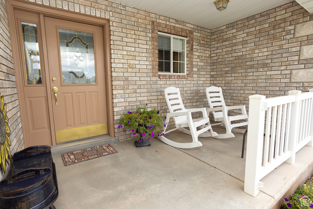 View of doorway to property