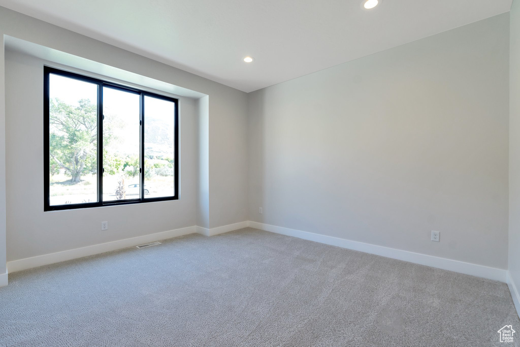 View of carpeted spare room