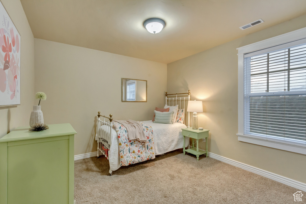 View of carpeted bedroom