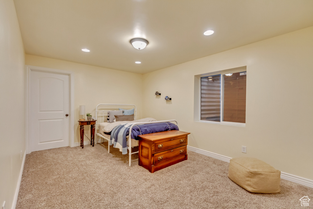 View of carpeted bedroom