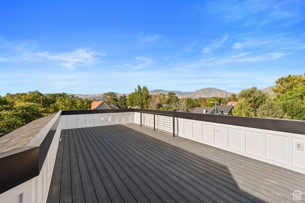 Deck with a mountain view