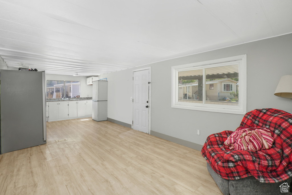 Living room featuring light hardwood / wood-style flooring