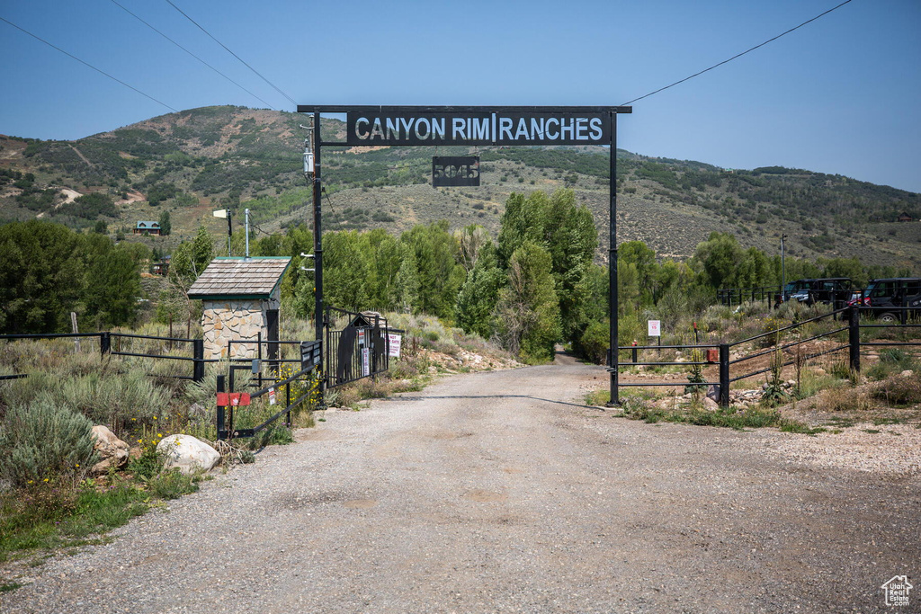 View of street featuring a mountain view