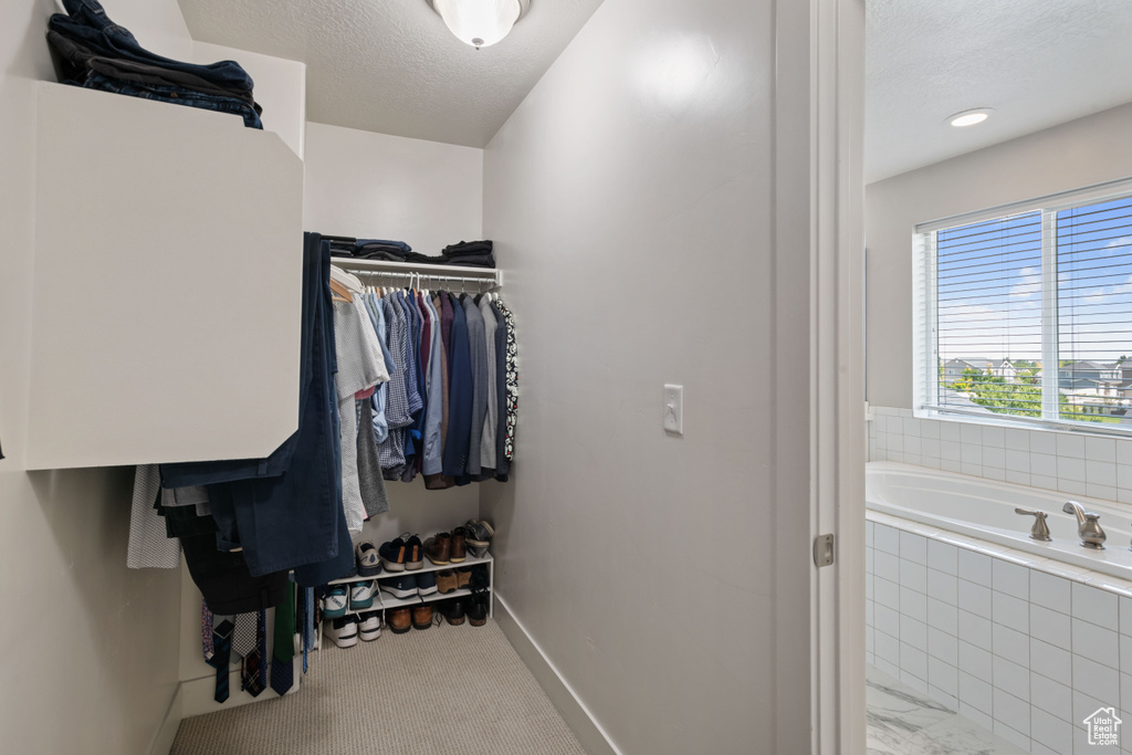 View of walk in closet