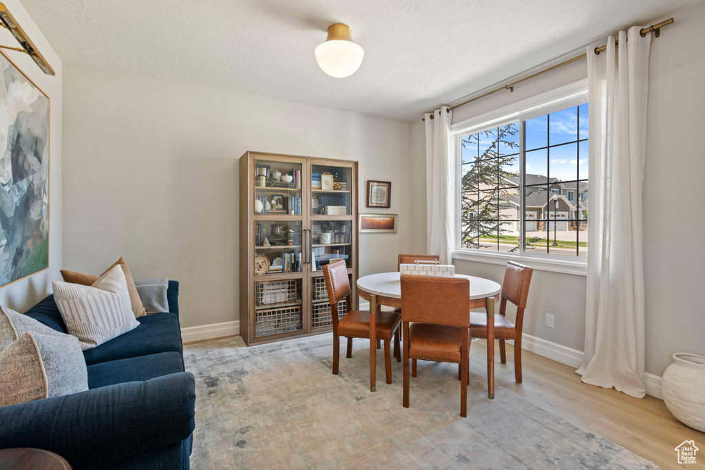 Dining room featuring light wood-type flooring