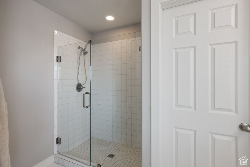 Bathroom featuring walk in shower