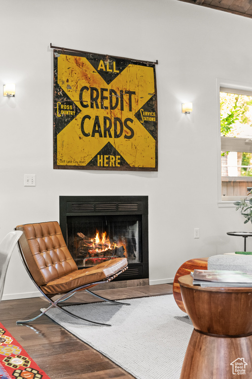 Interior details featuring wood-type flooring