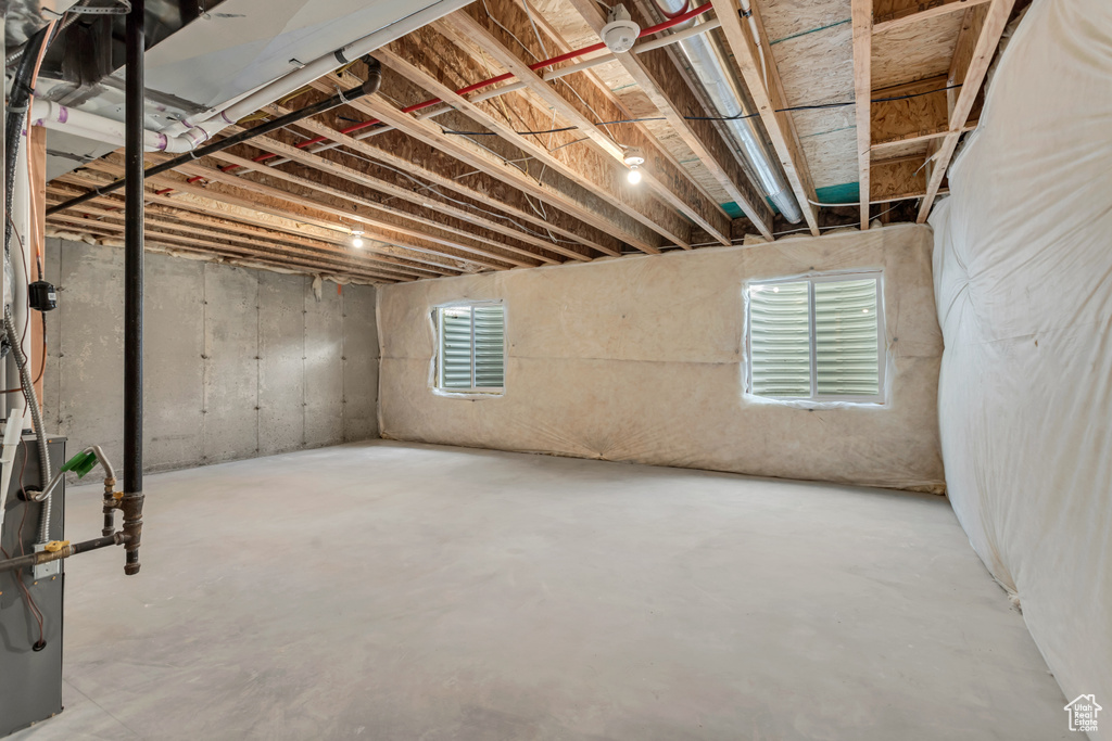 Basement with a wealth of natural light