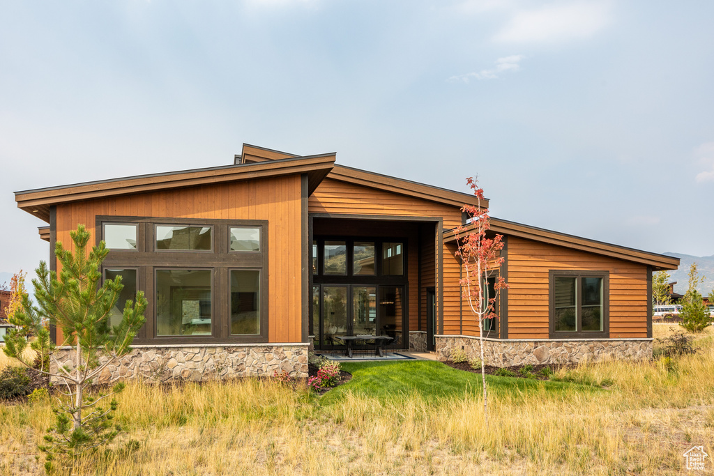 View of rear view of property