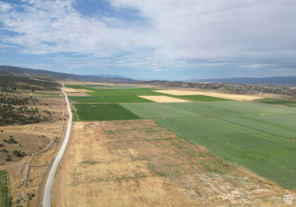 Bird\'s eye view featuring a mountain view and a rural view