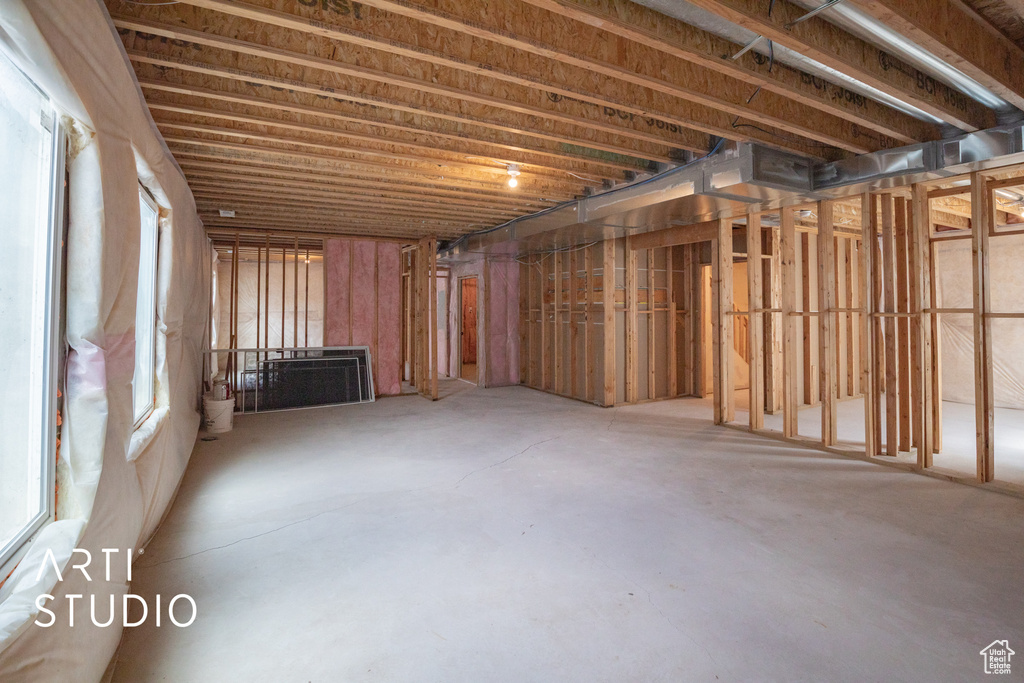 Miscellaneous room featuring concrete floors