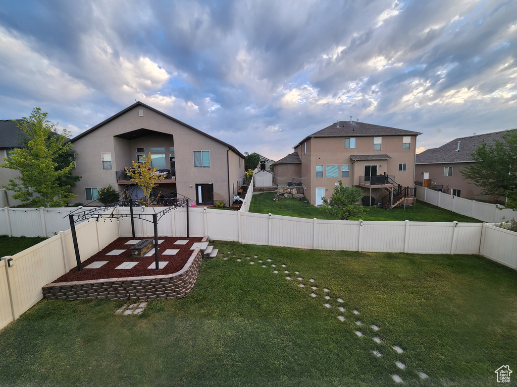 View of yard featuring a patio area