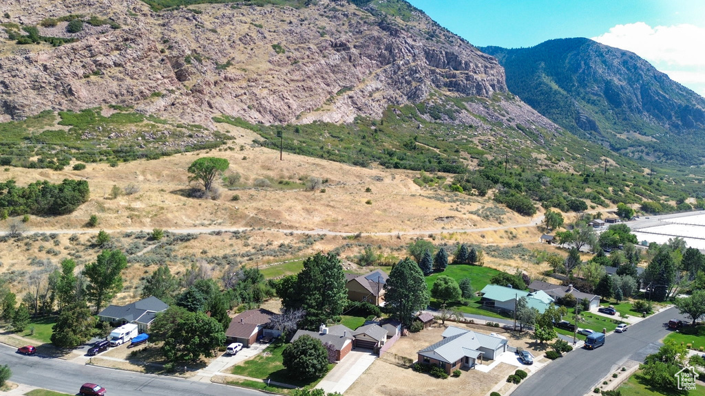 Exterior space featuring a mountain view