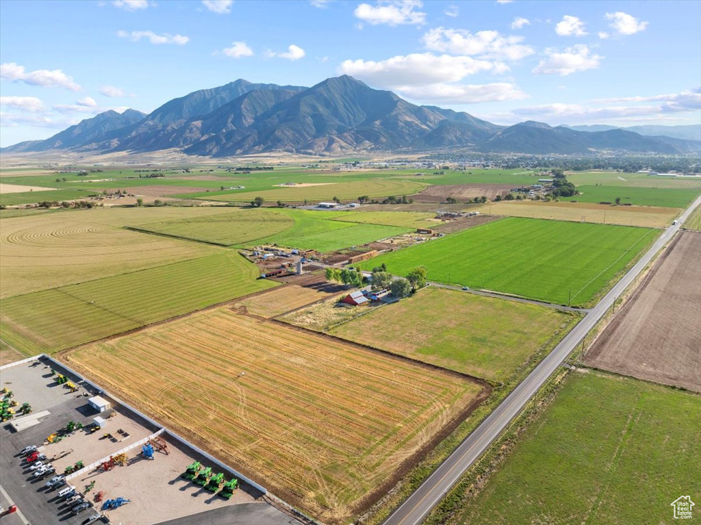 Bird\'s eye view featuring a rural view and a mountain view