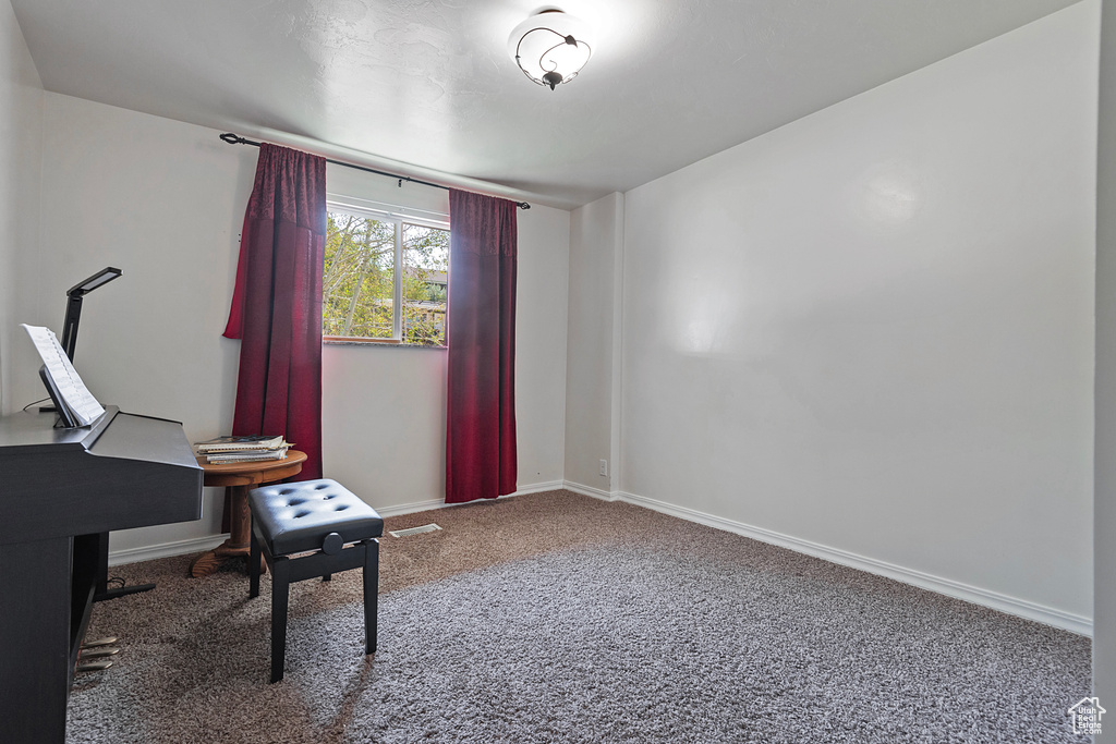 Interior space with carpet