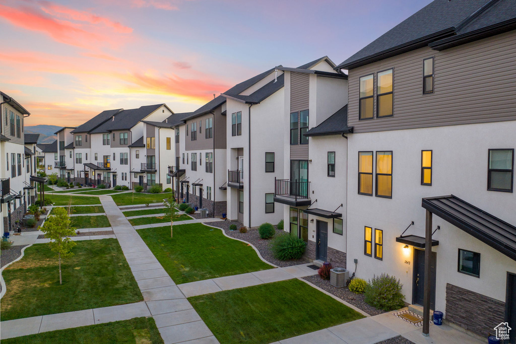 View of community with a lawn