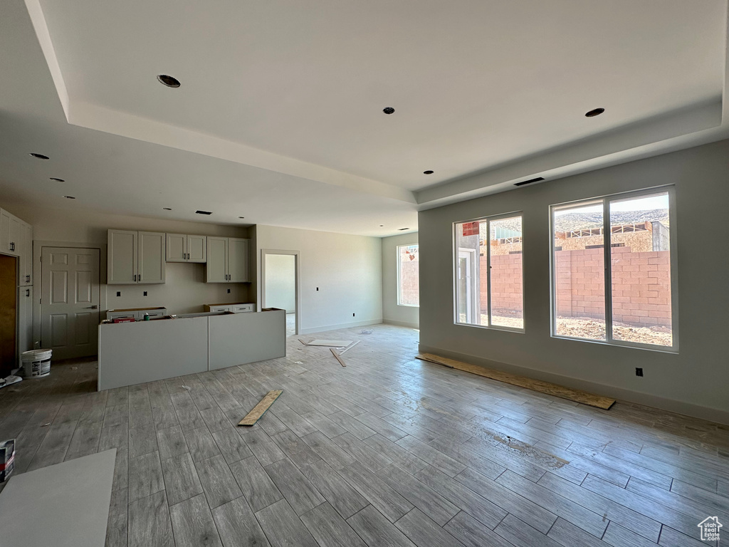 Interior space featuring light hardwood / wood-style flooring