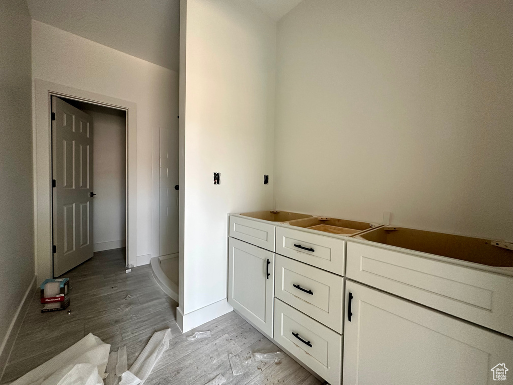 Bathroom featuring hardwood / wood-style flooring