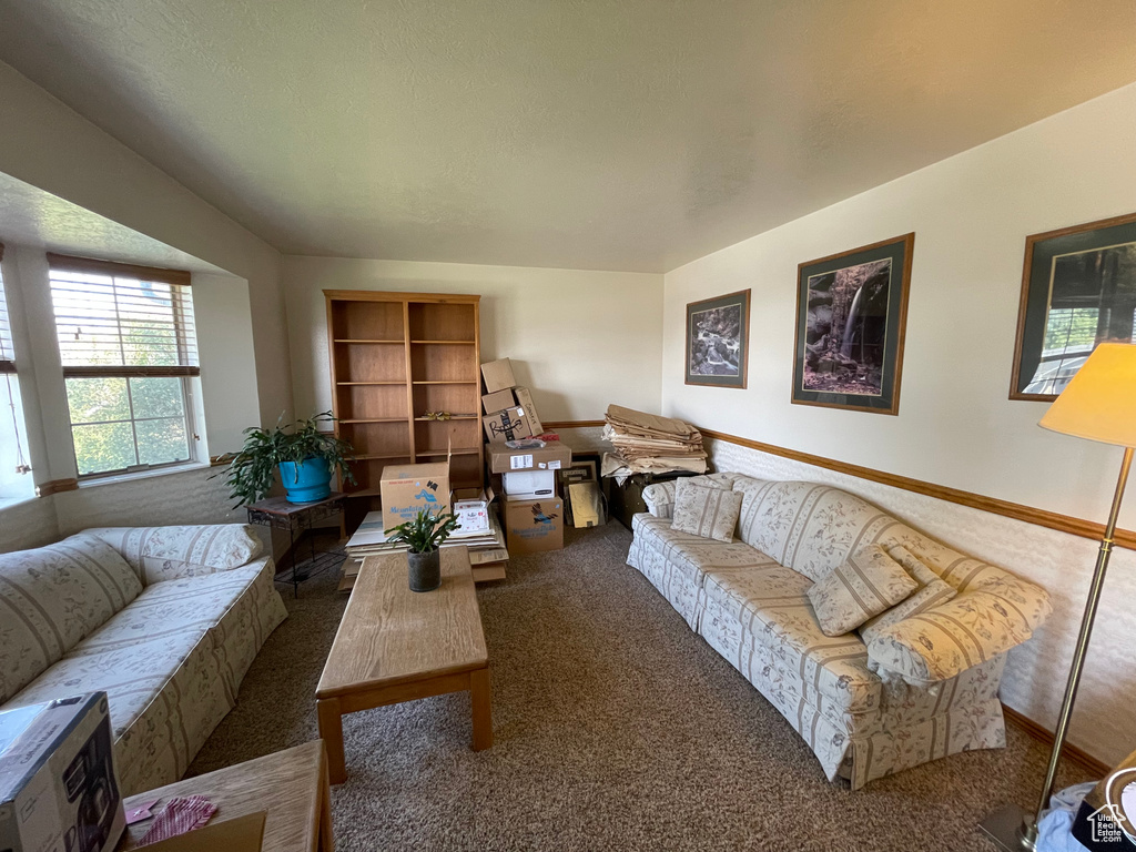 View of carpeted living room