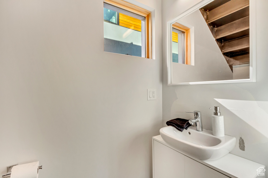 Bathroom featuring vanity