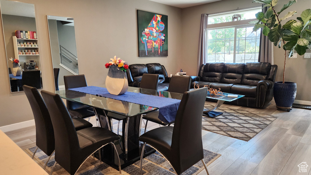 Dining room featuring light hardwood / wood-style floors