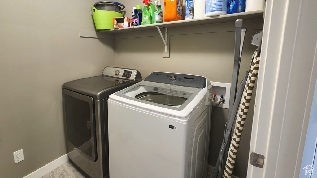 Laundry room with separate washer and dryer