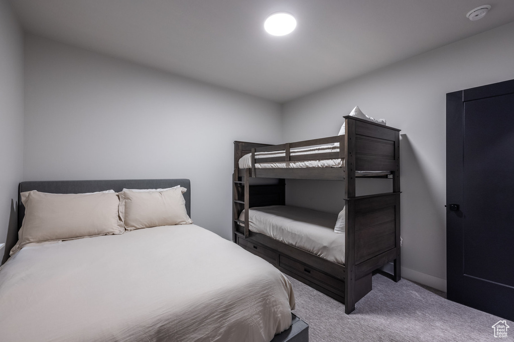 Bedroom featuring carpet floors