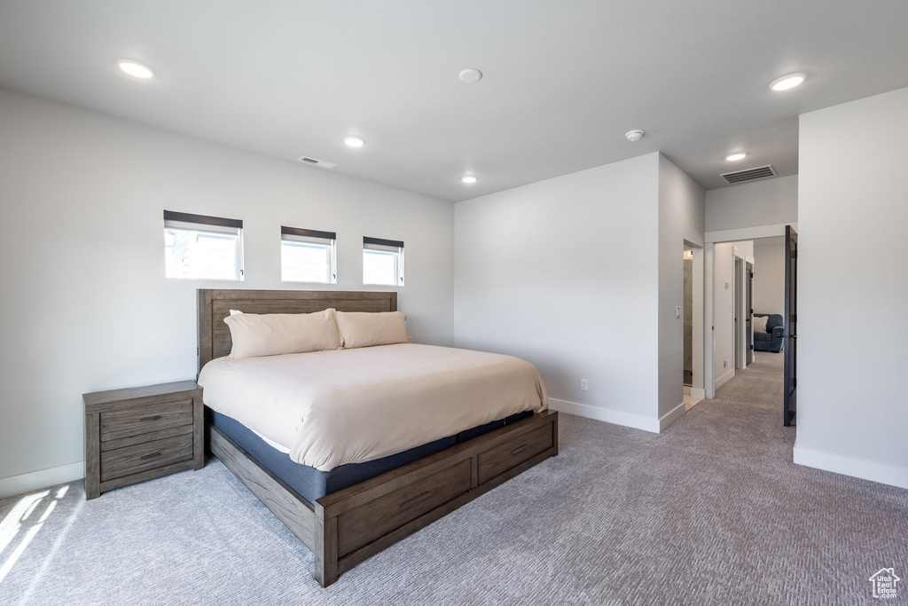 View of carpeted bedroom