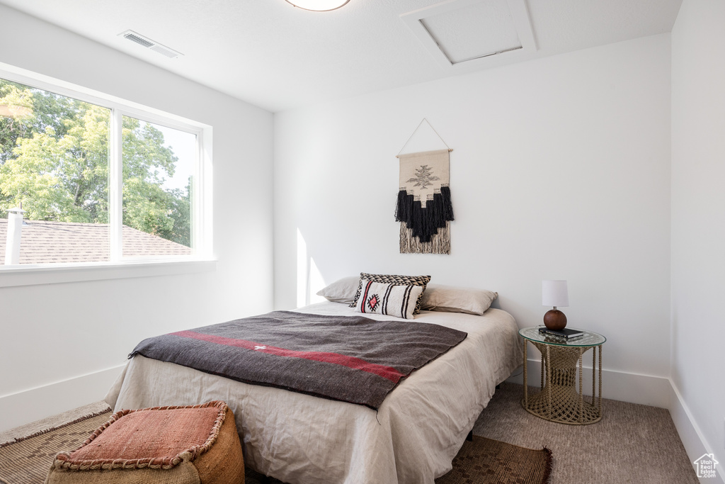 Bedroom featuring carpet floors