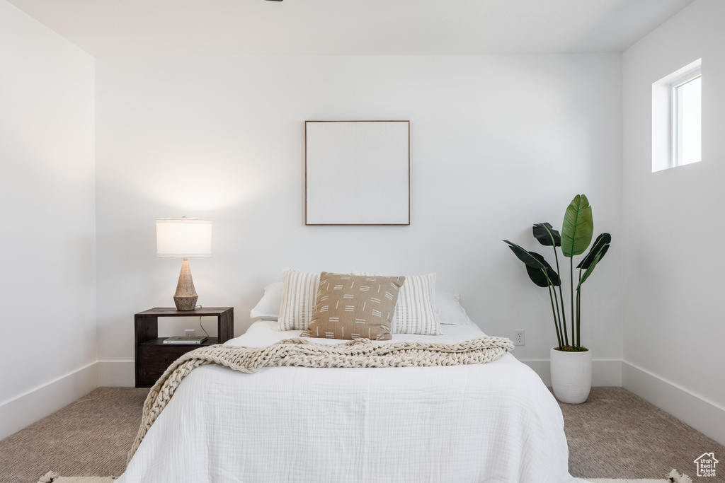 Bedroom featuring carpet floors