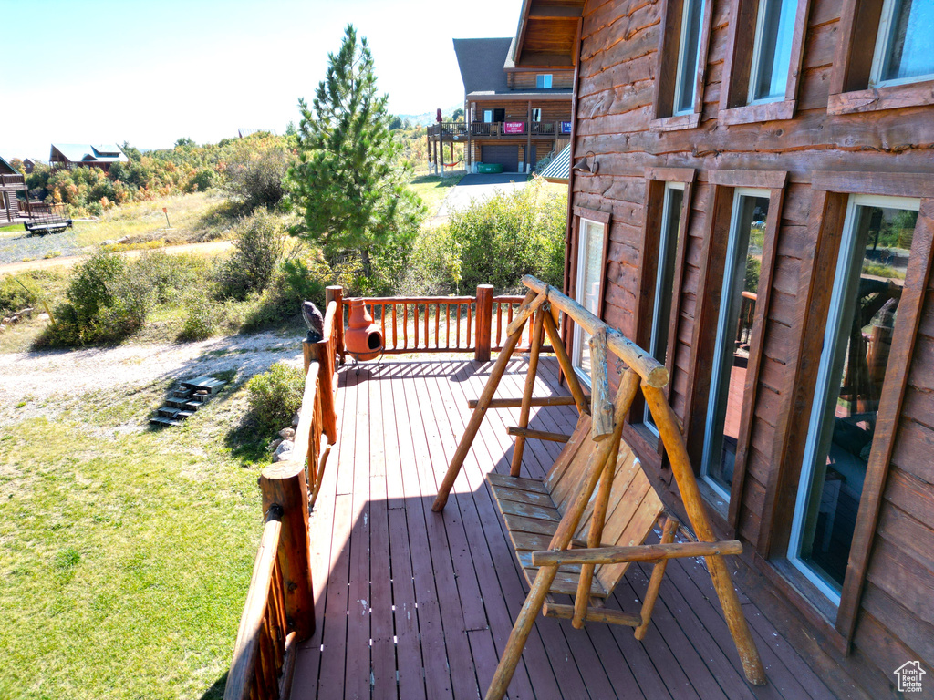 View of wooden terrace