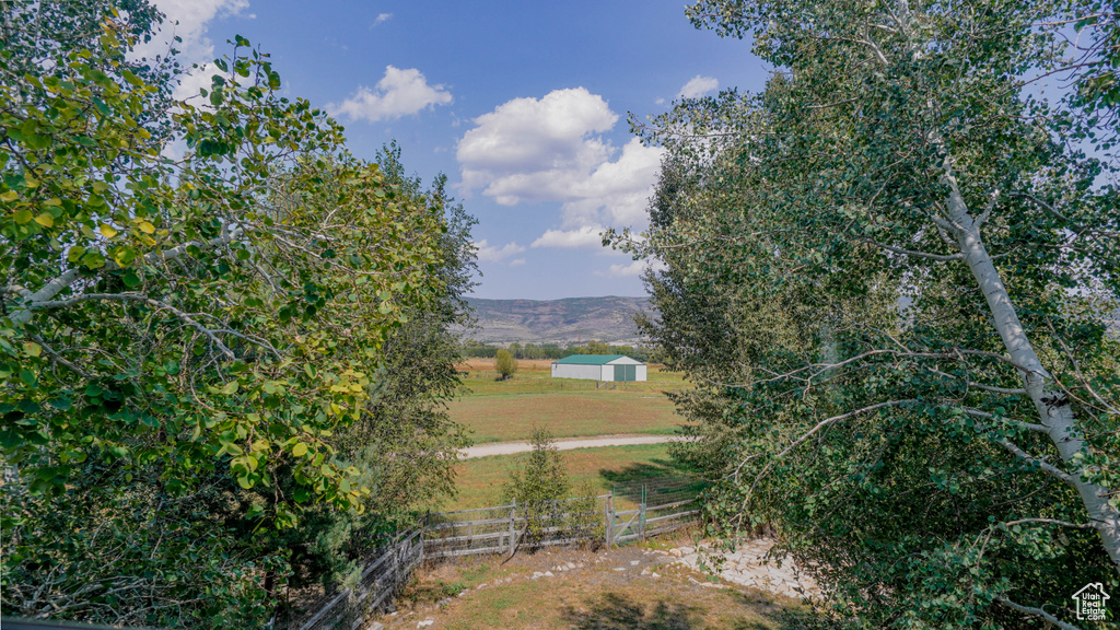 Mountain view with a rural view