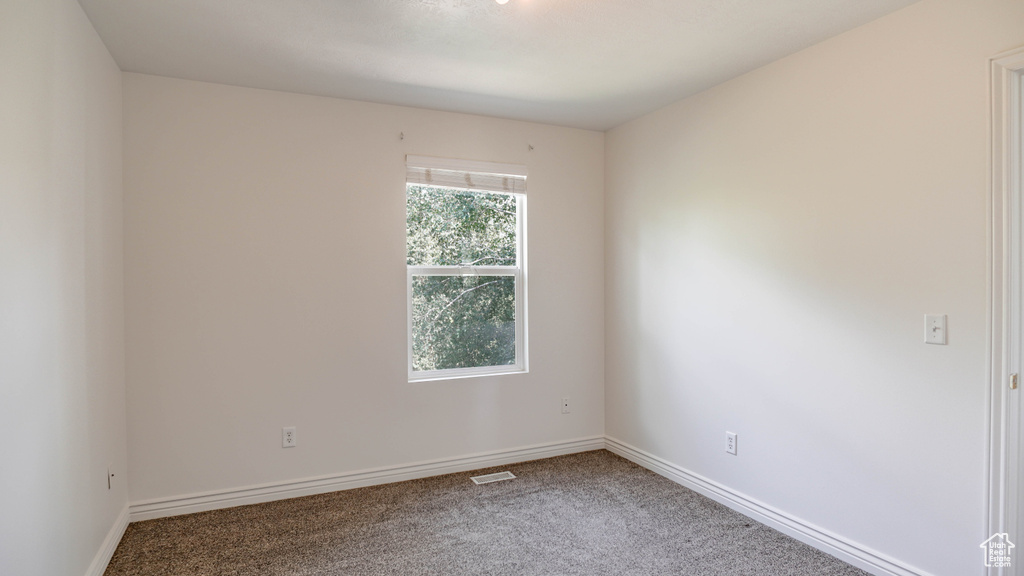 View of carpeted spare room