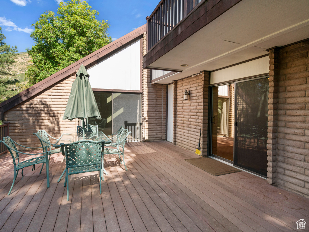 View of wooden terrace