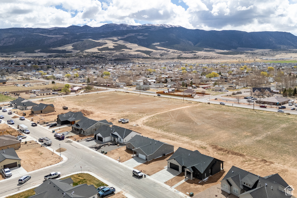 Bird's eye view with a residential view and a mountain view