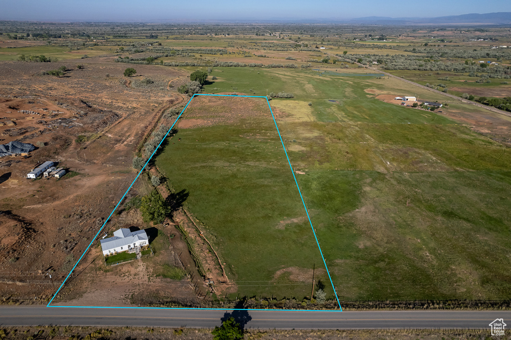 Aerial view featuring a rural view