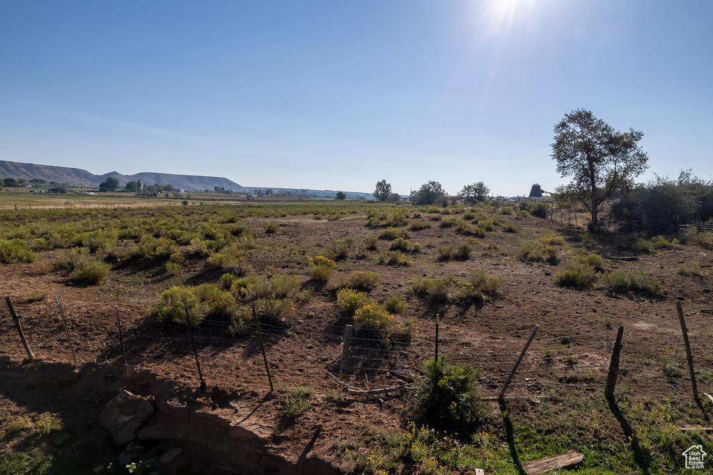 Mountain view featuring a rural view
